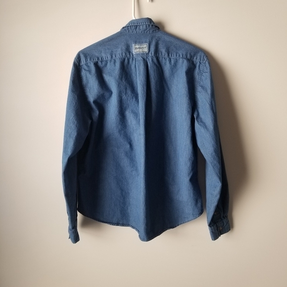 Pendleton Denim Blue Button Down Long Sleeve Shirt Size L - Picture 8 of 11